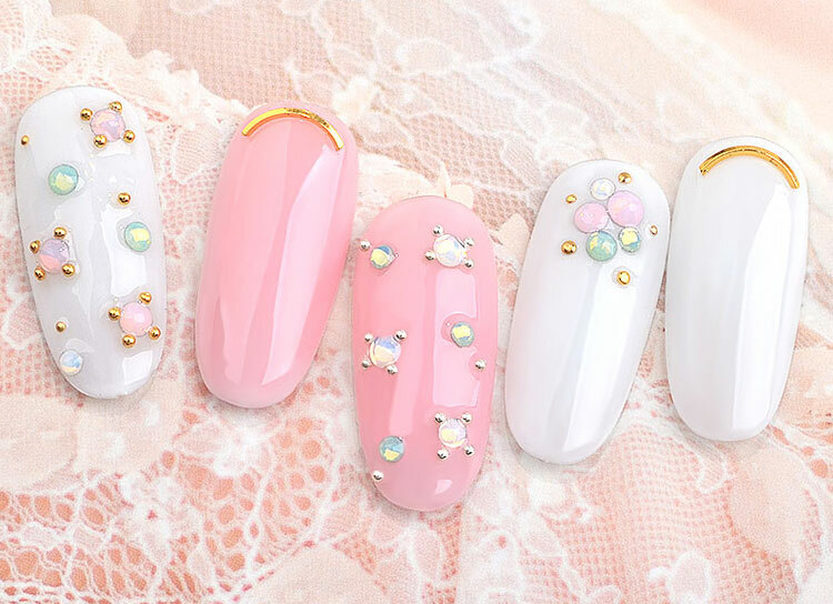 SS4-SS20 Flatback Opal Crystal Nail Rhinestones 4Colors Charm Nail Art Decor Set