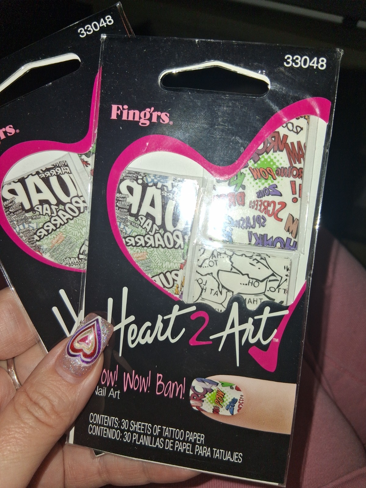 Fing’rs Heart 2 Art pow wow bam tattoo papers 2 packs with 30 sheets each