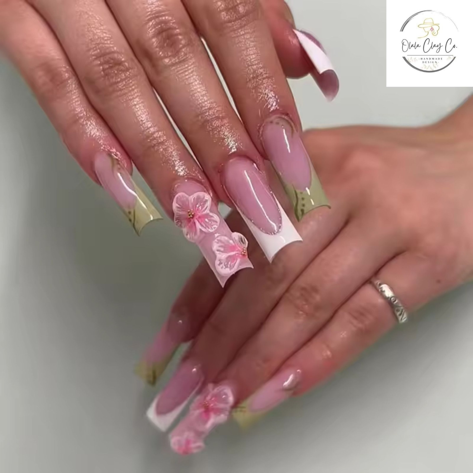 Olalaclayco Handmade Press On Nails, Hand Painted Gel False Nails, Luxury Custom