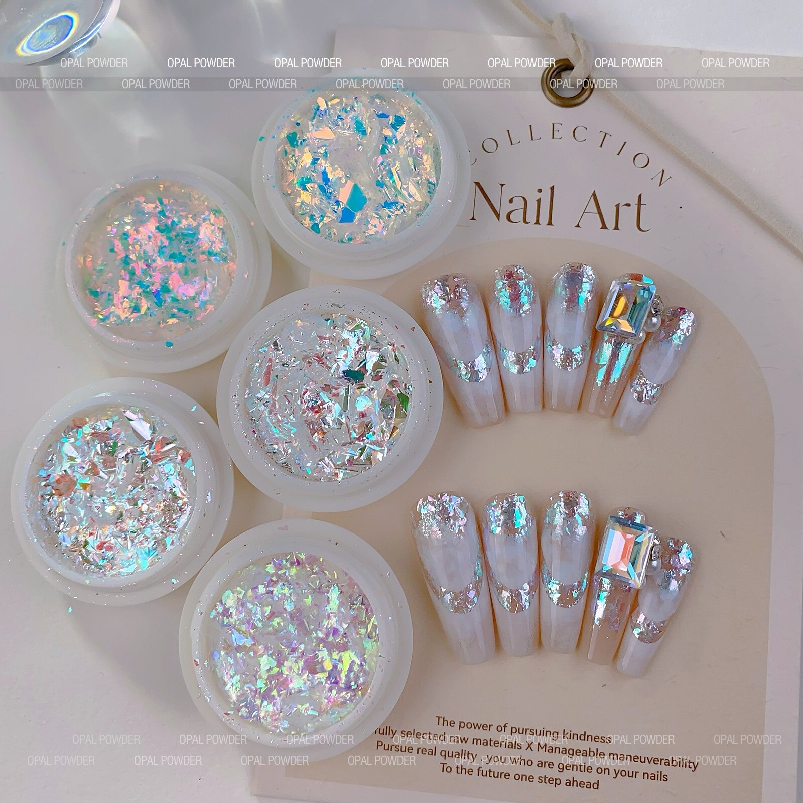 1 Pot Nail Art Glitter Powder Shimmer Flakes for False Nail Tips Decoration DIY
