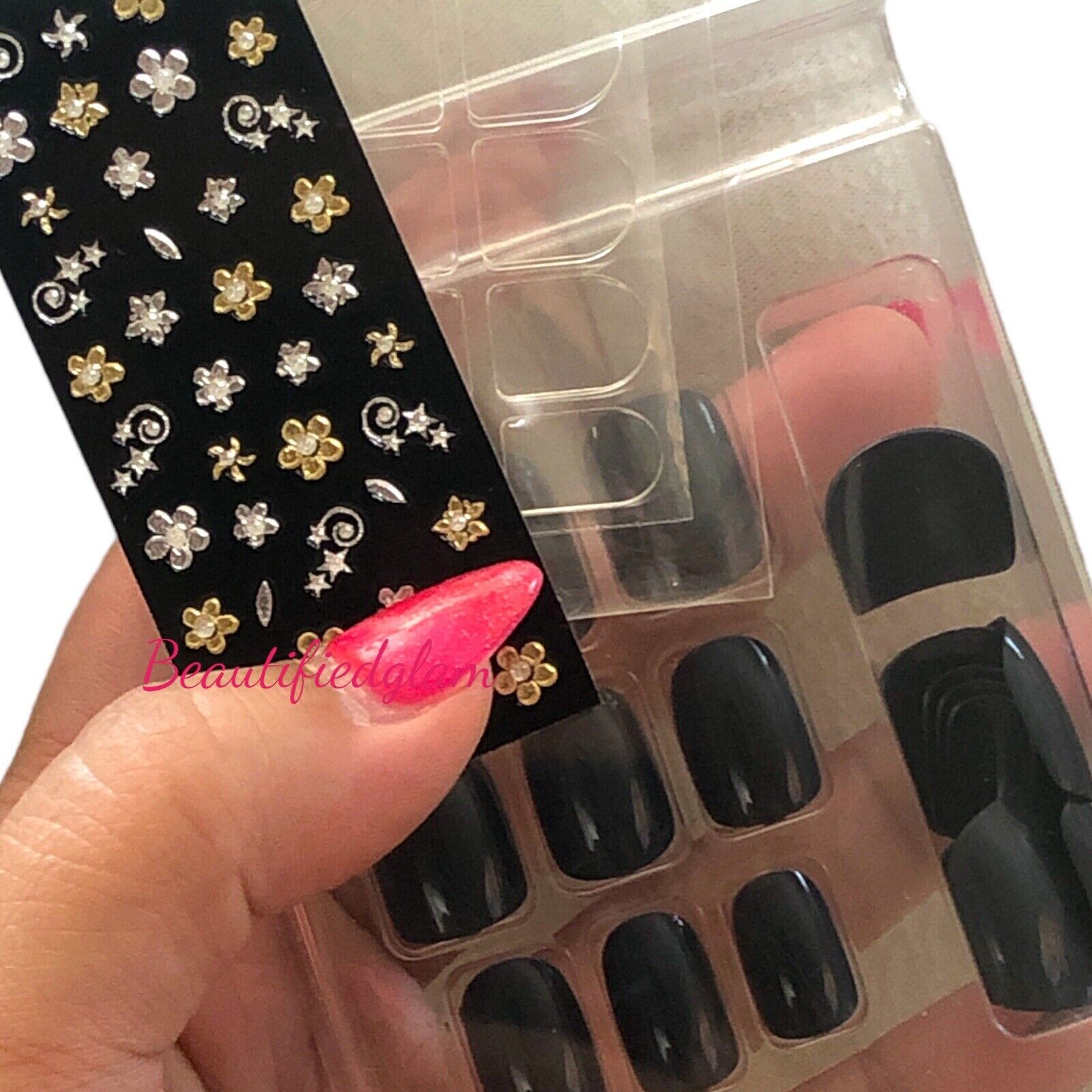 2PC NAIL POLISH RAINBOW Nail Wrap & DEEP BLUE NAILS NEW