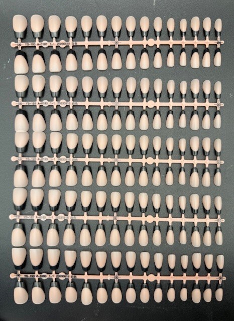 French Gel Nail Tips, 150pcs Black French Tip Press on Nails Soft Gel Fake Nails
