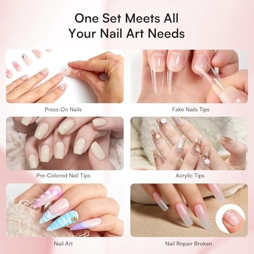 Super Strong Nail Glue Kit with Remover – Quick Dry Adhesive for Press-Ons, 7ML
