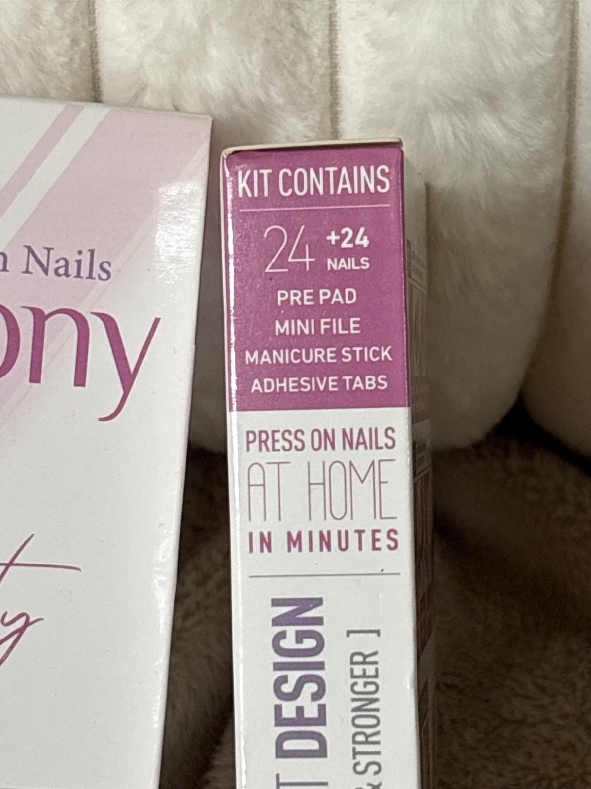 New 2 Pack Pink Vamony Press On Nails Fake Fun Manicure Set Easy No Glue Needed