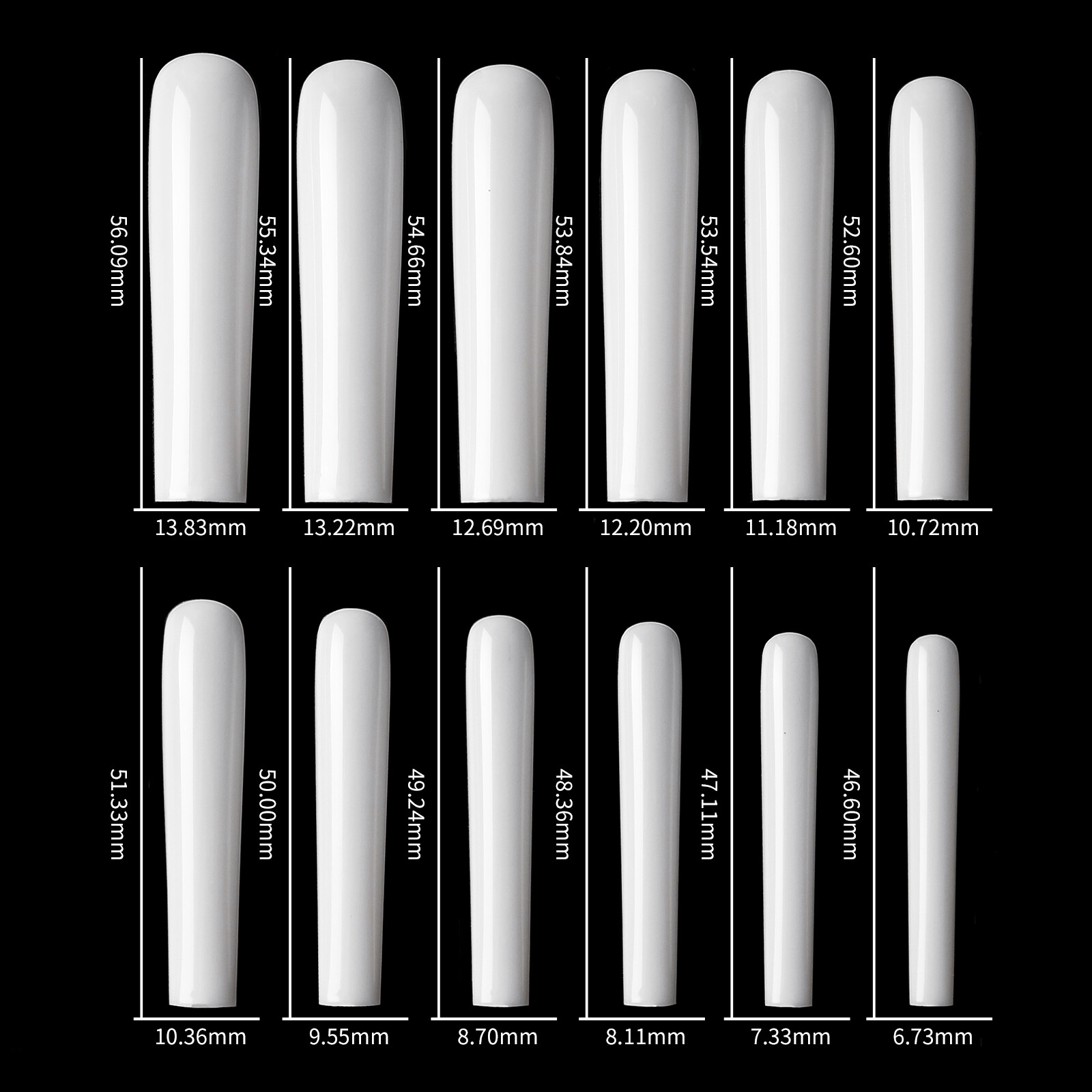 504 Pcs Extra Long Ballerina False Nail Tips Acrylic Coffin Full Cover for Nails