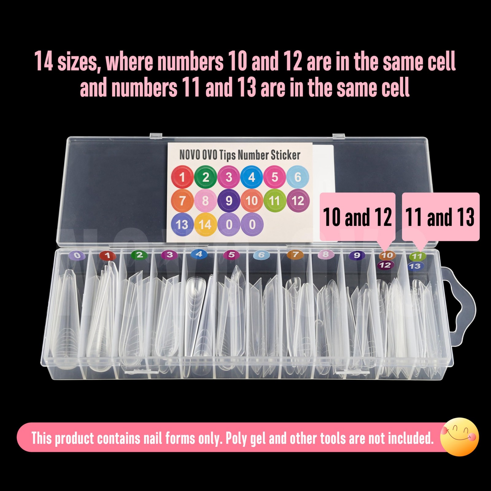 XXL XXXL Russian Almond/Coffin Nail Dual Forms for PolyGel Extension, NOT NAI…