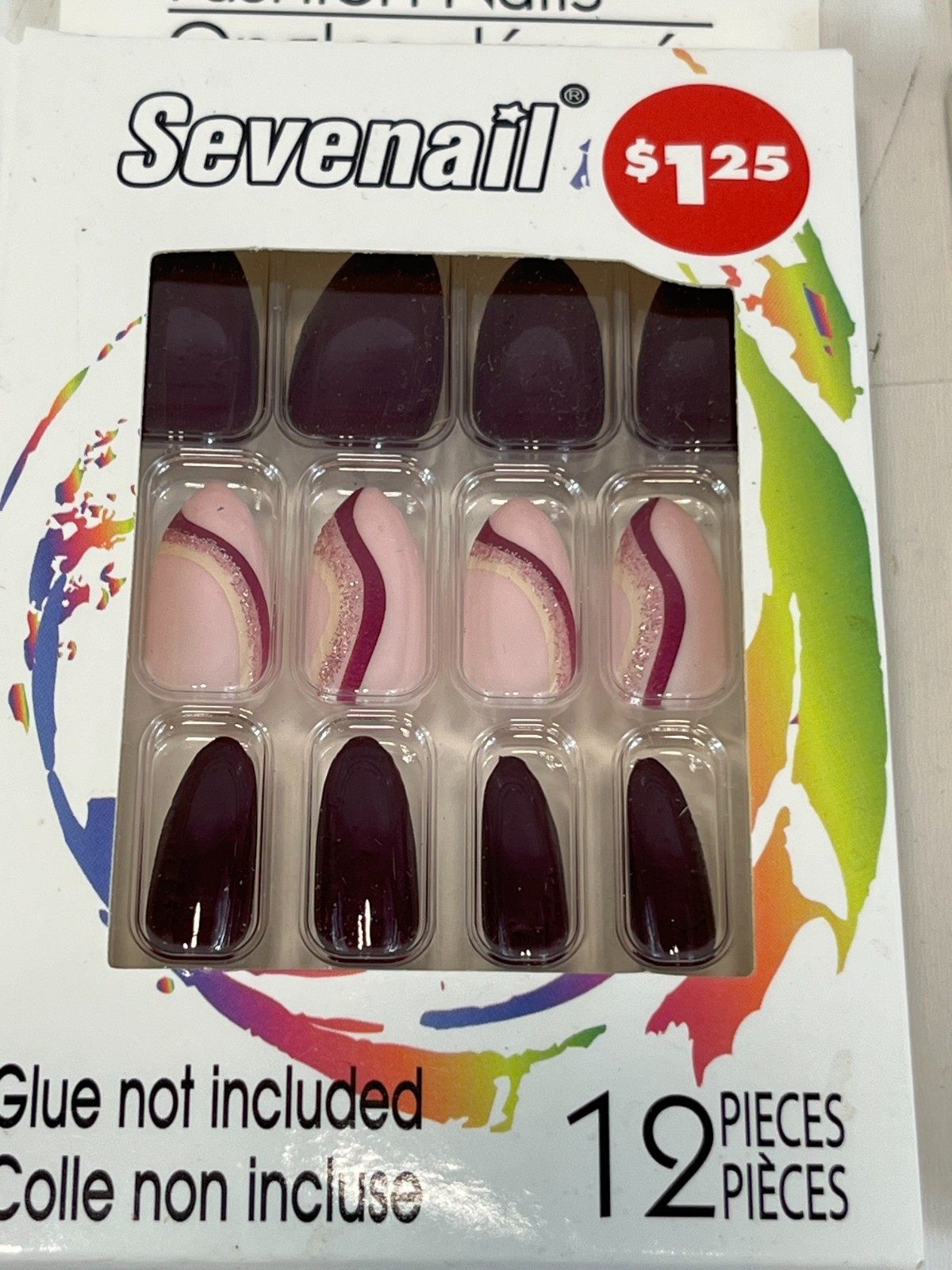 Sevenail Nail Tips Lot of 4 New in Package Glitter Jewels Fashionable