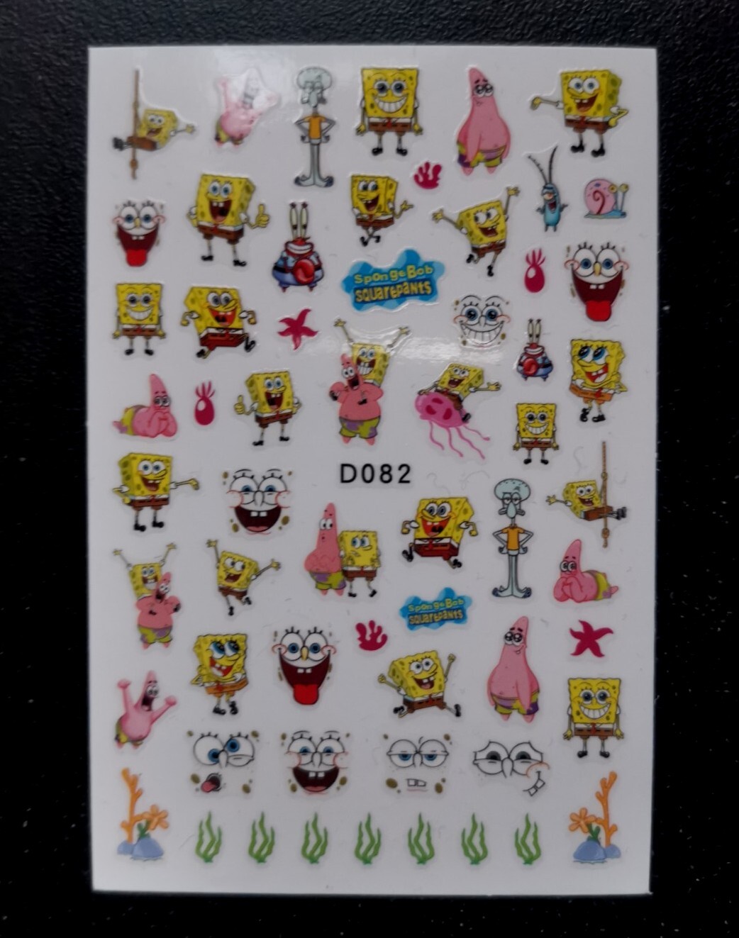 1 x SpongeBob Squarepants Nail Stickers Patrick, Gary Nail Art 9.5cm x 6.5cm