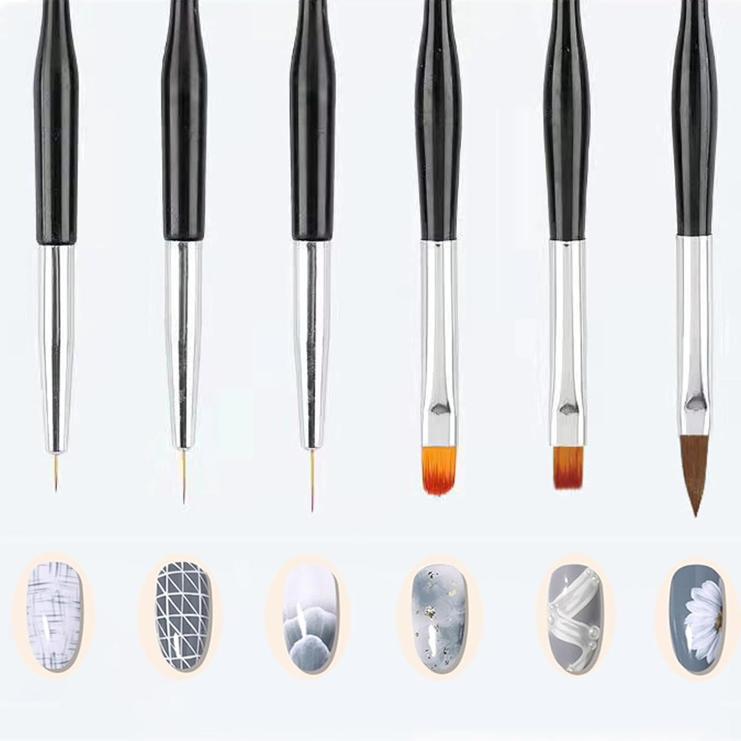 Nail Art Tool, 5 Pcs Nail Dotting Pens, 3 Pcs Nail Brushes and Nail Liner Pens,