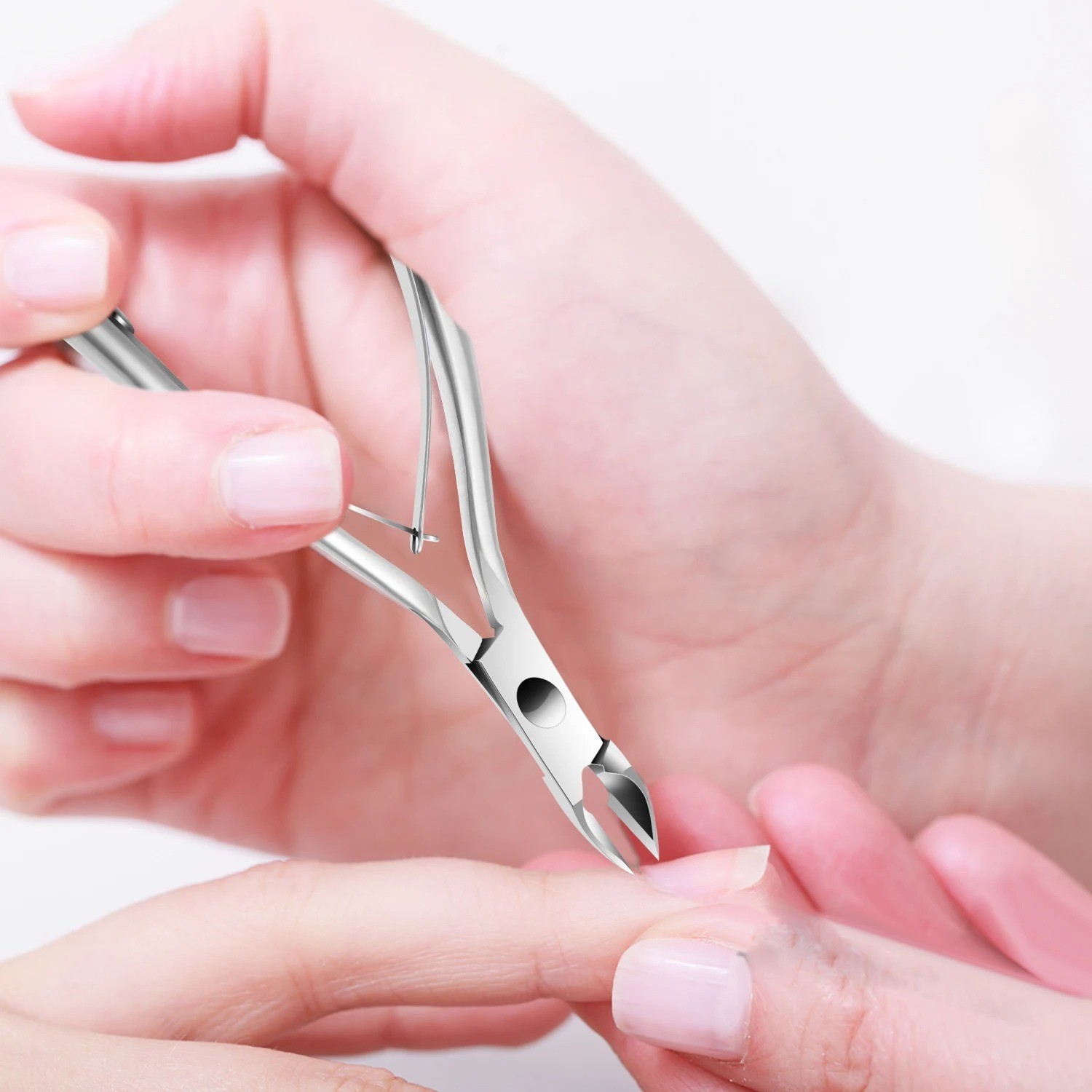 4PCS Cuticle Pliers Set with Pusher Stainless Steel Nail Trimmer Tool Kit