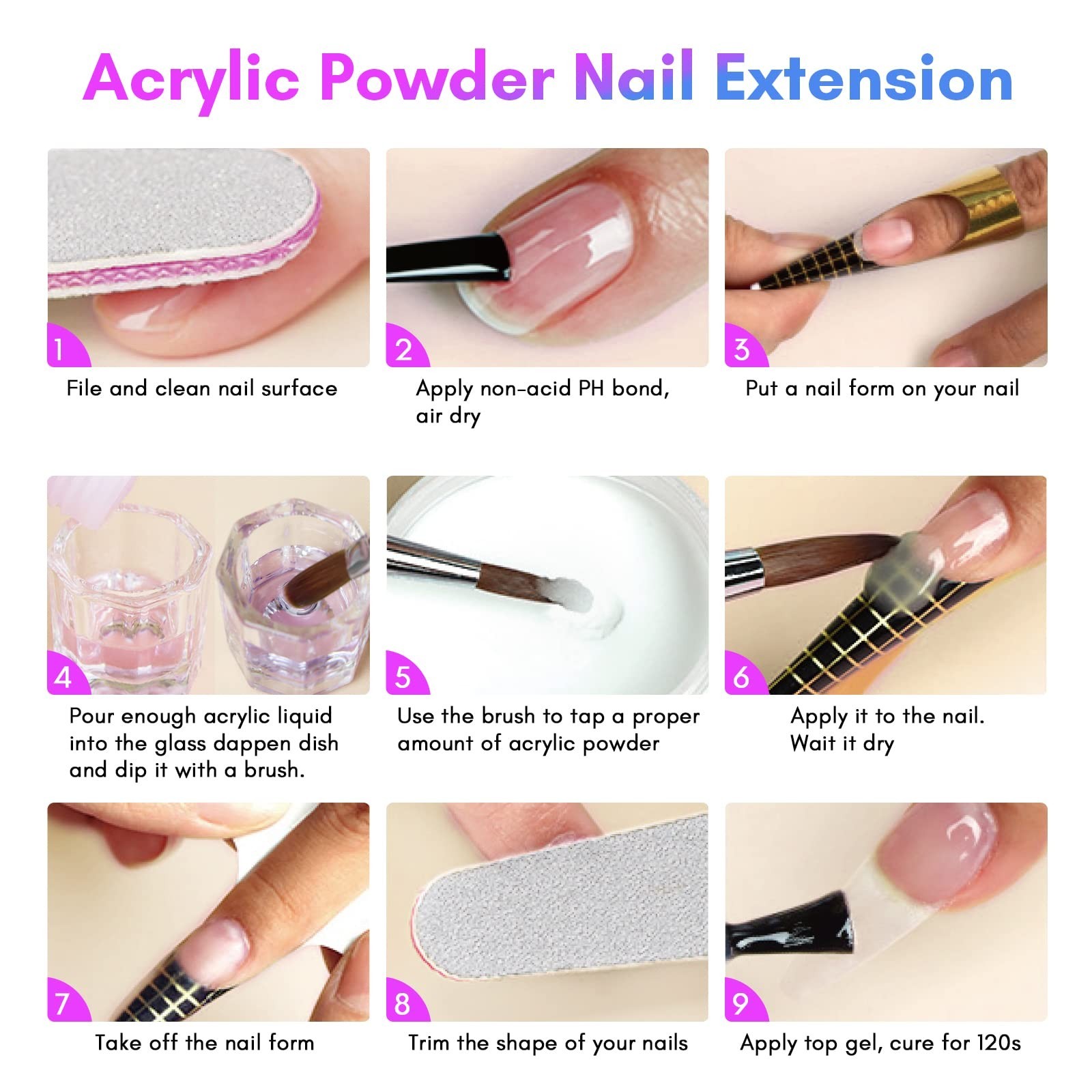 Acrylic Nail Liquid Monomer 8.11oz | Non-Yellowing, Smooth, Chip Resistant | 3 B