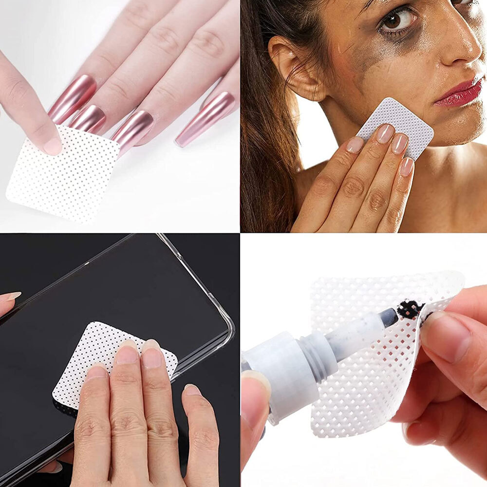 300 Pack Lint Free Cotton Pads Nail Wipes for Gel Remover Nails Disposable Lot