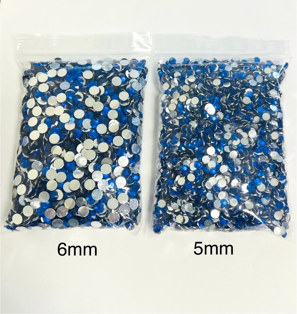 Royal Blue Crystal Rhinestones Flat Back Round Jewelry Crafting Gems Multipack