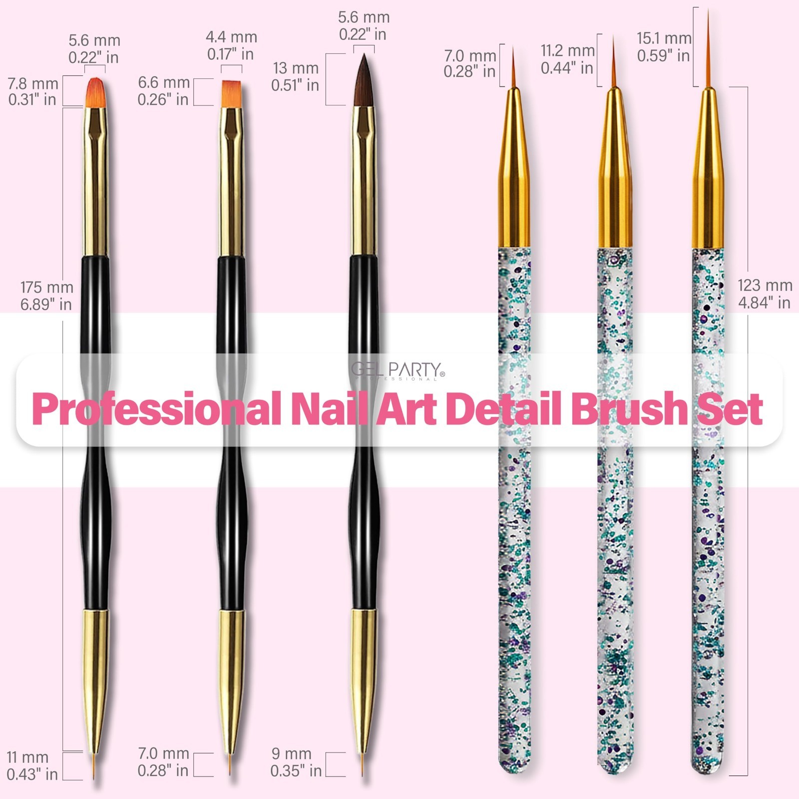49 PCS Nail Art Brush Set – Dotting Tools, Liner Brushes, Silicone Sculpting & T