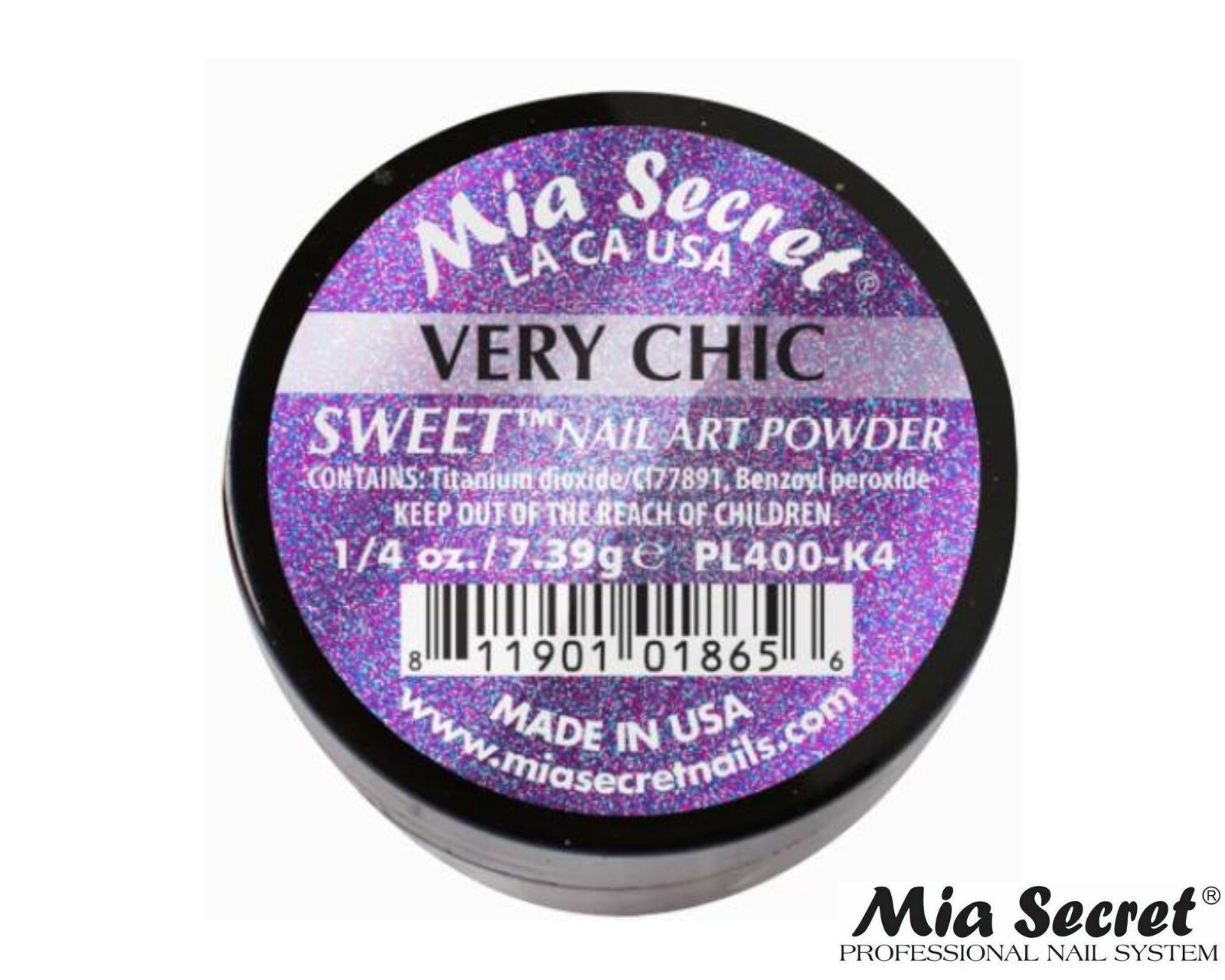 MIA SECRET Nail Art Powder 1/4oz- Very Chic (SWEET COLLECTION)