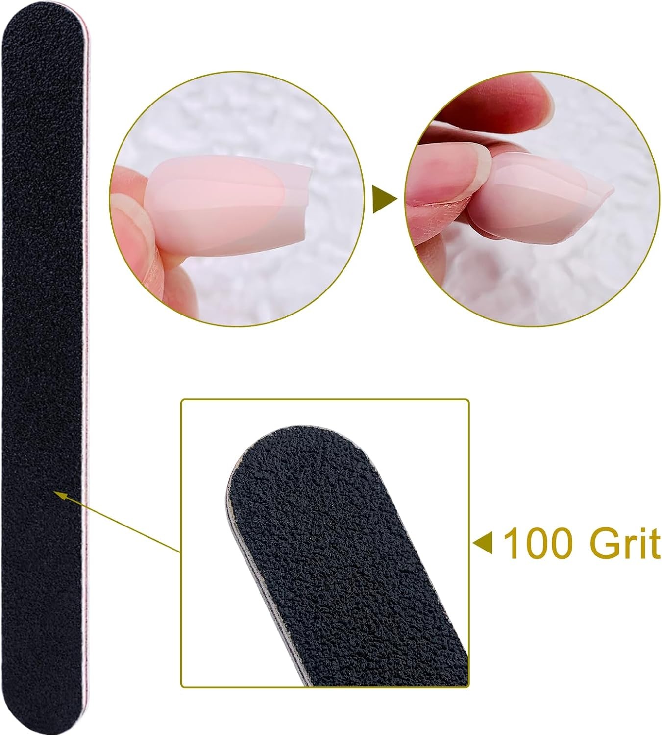 Nail File Profal Double Sided 100/180 Grit Nail Files Emery