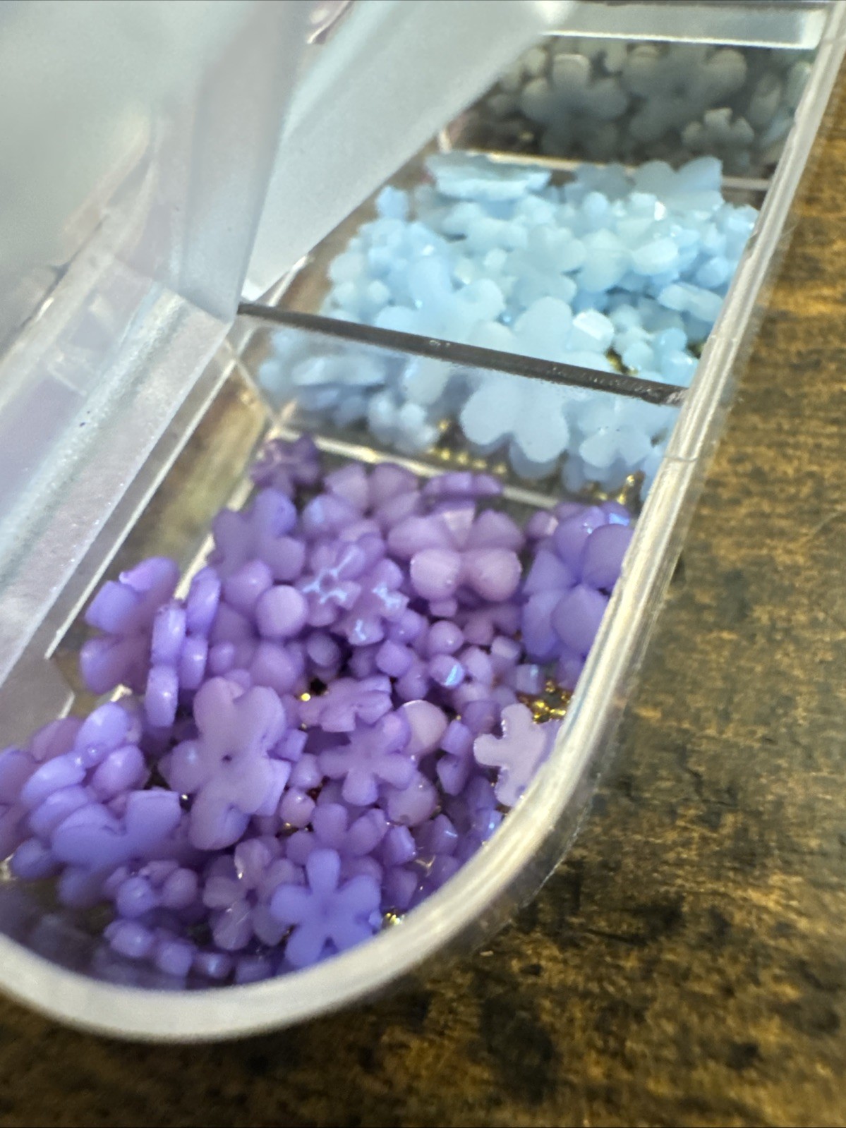3D Mix Assorted Color Nail Charms, Acrylic Multi Blue Purple White Pink Flower
