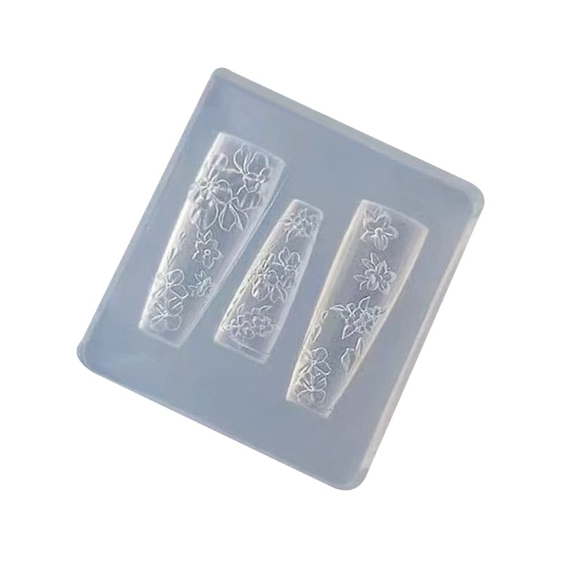 Easy Cleaning Flower Nail Carving Mold For Nail Charm Accessory Crafting