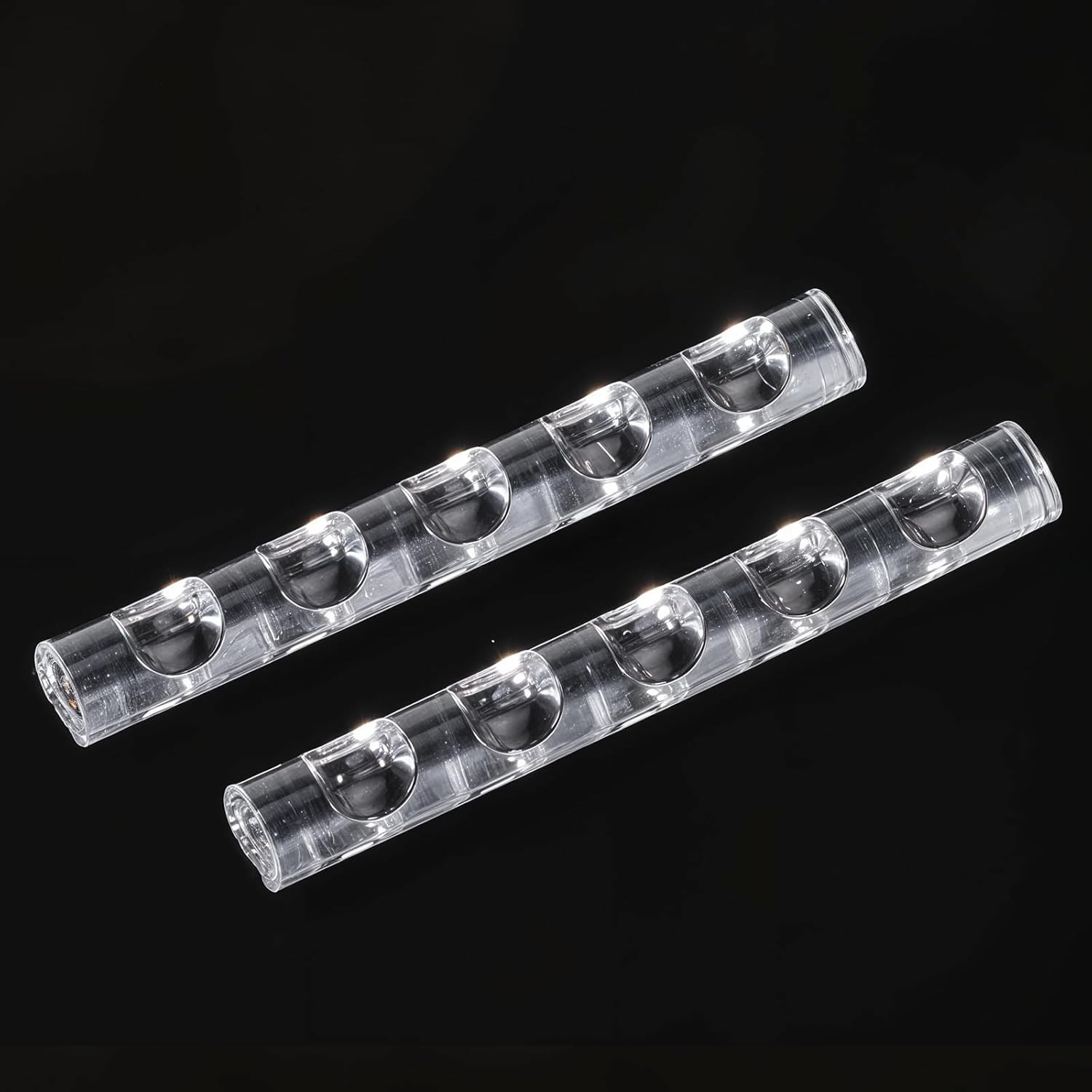 2 Pack Crystal Bar Pen Holder Transparent Brush Holder Acrylic Nail Art Painting