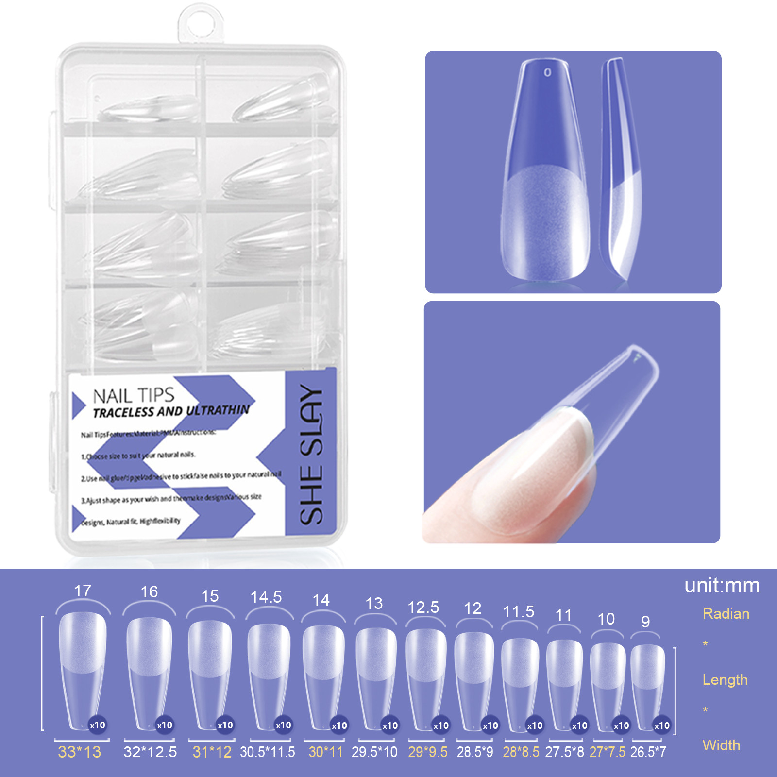 Gel X Nail Tips – Soft Gel Extensions for DIY Salon Nails | coffin