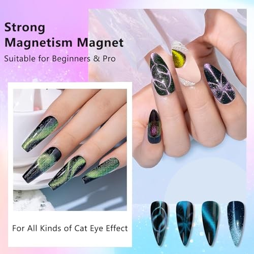3-in-1 Cat Eye Magnet for Nails – Multi 1 Count (Pack of 1) HJ-NAT253 – Purple