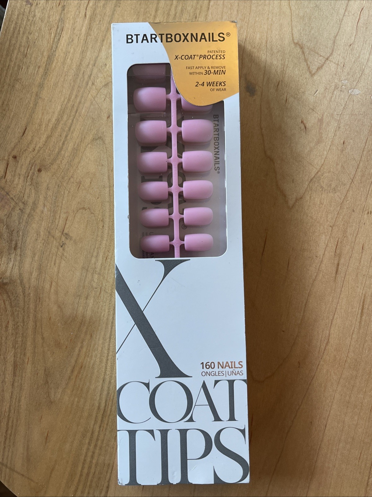 BTARTBOXNAILS X-Coat PRESS PROCESS 160 NAILS NEW IN BOX