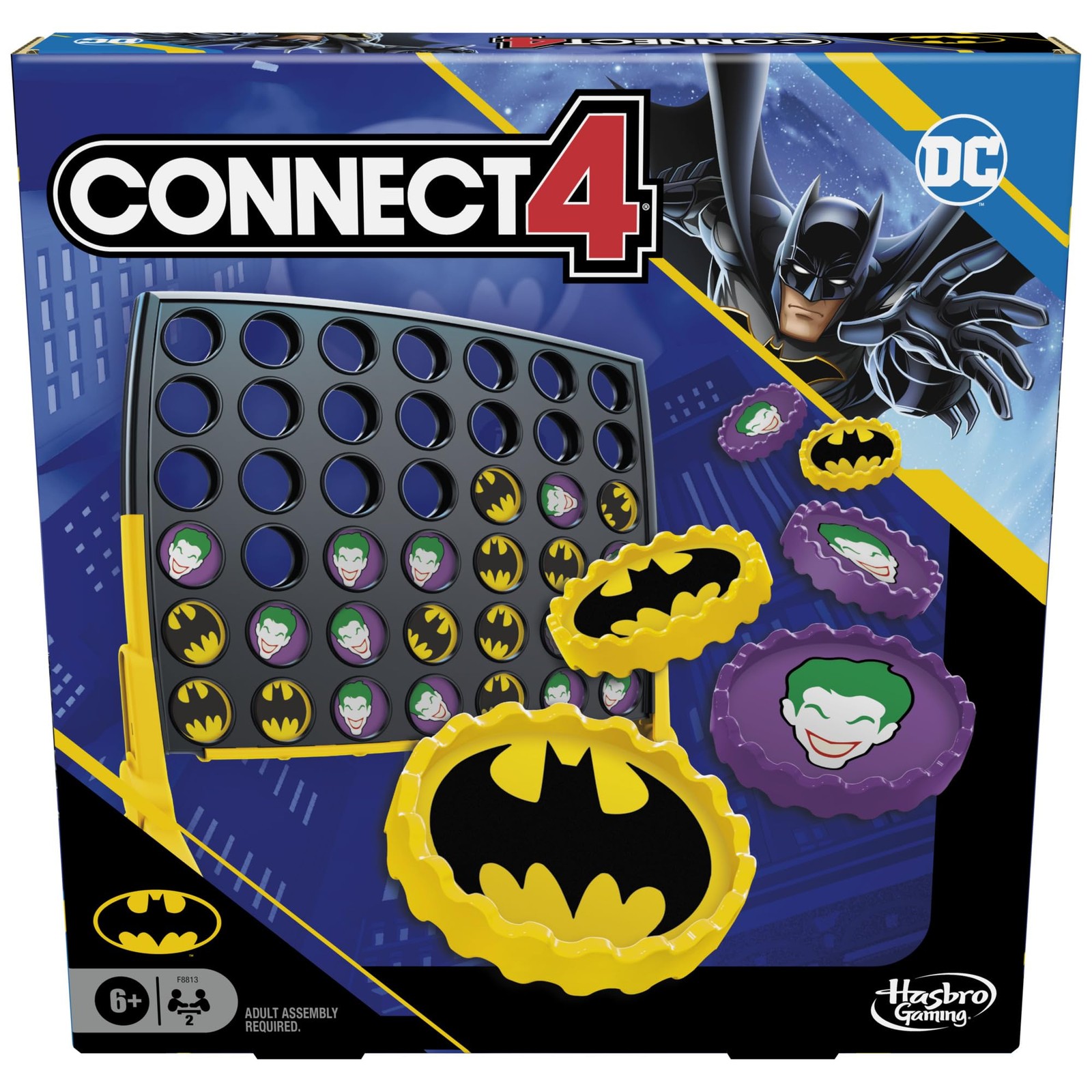 Connect 4 Batman Game | Batman-Themed 4 in a Row | Small, Not Applicable