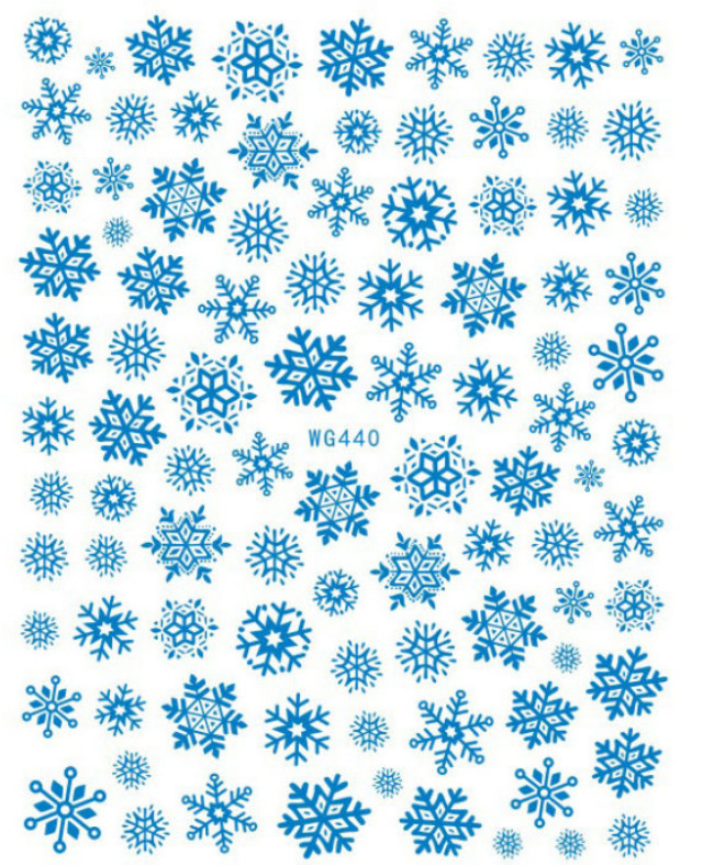 5D Embossed Snowflake Nail Sticker Self-Adhesive DIY Manicure Art Decals ns20