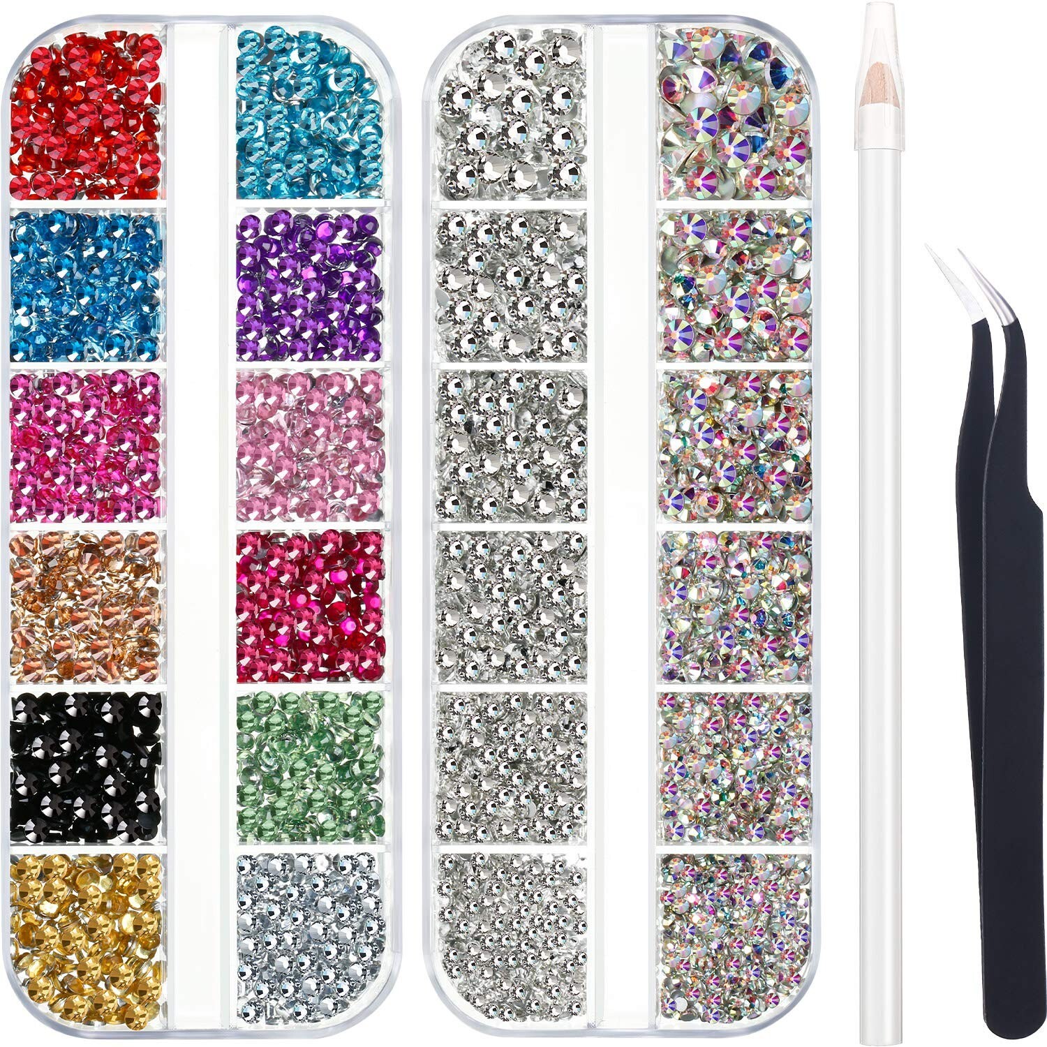 Kit Acrilicas Piedras Para Uñas Decoraciones Disenos Decoracion Unas 4488 PCS