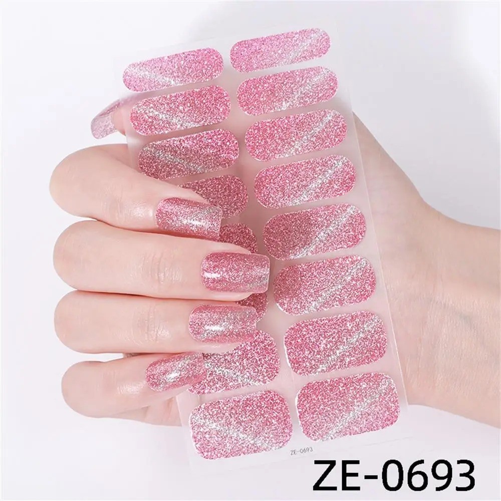 Full Size Nail Wraps Stickers Polish Look Art Self Stick Strips USA