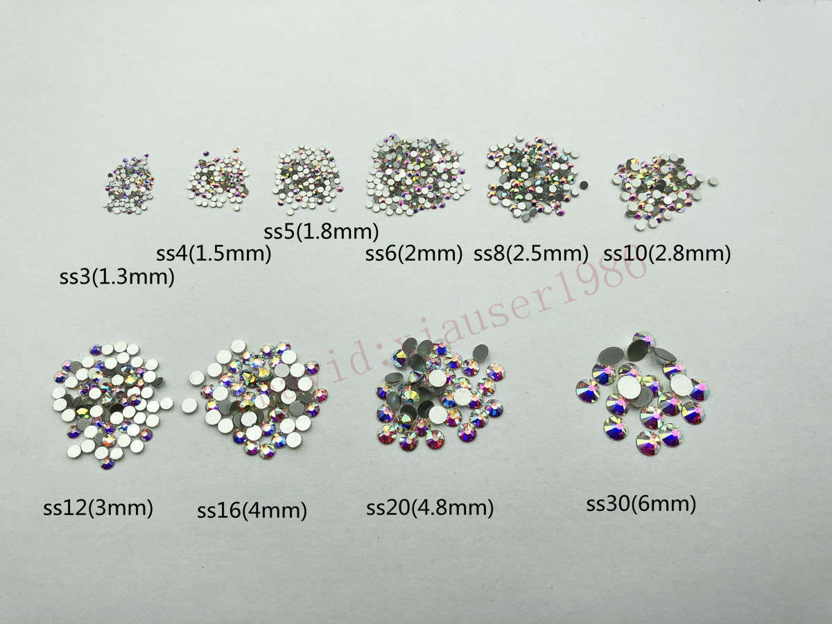 720p Mix Size Nail Art Rhinestones Glitter Diamond Crystal Gems Tips Decoration