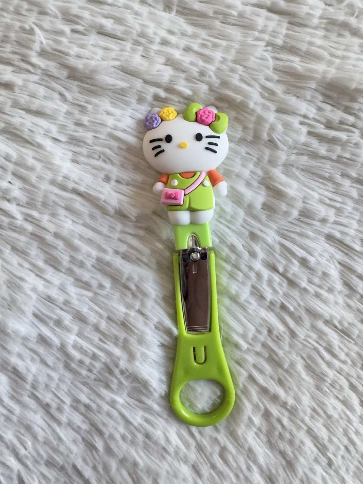 Hello Kitty Green Floral Nail Clippers Soft Silicone Grip