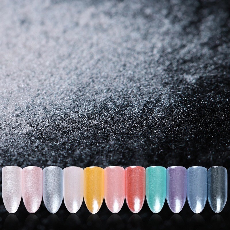 DIAMOND WHITE PEARL NAIL POWDER Mermaid Effect Mirror Shining Pigment Wedding UK
