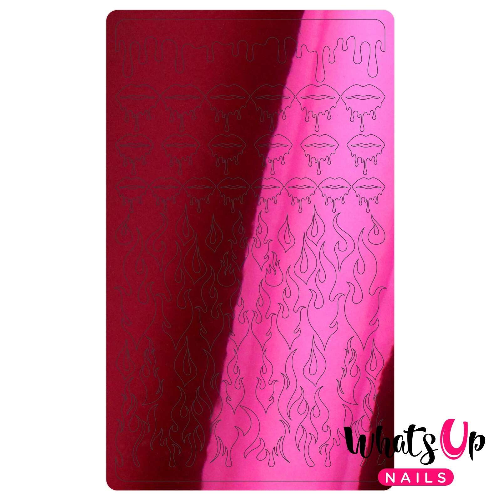Dripping Flames Stickers (Fuchsia) – Daily Charme Collaboration, Nail Stickers