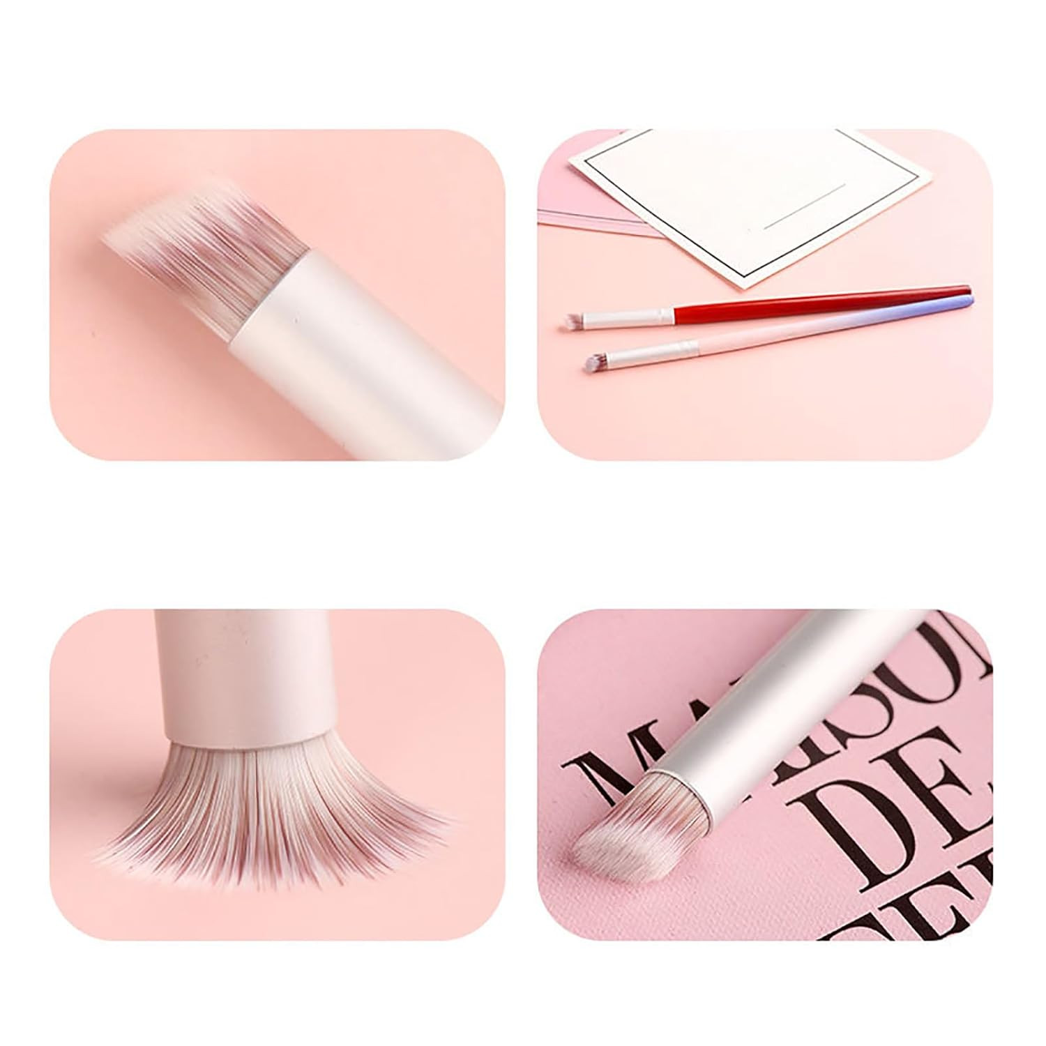 6Pieces Ombre Nail Brush Wood Nail Pen Ombre Brush for Gel Nails Nail Gradient B