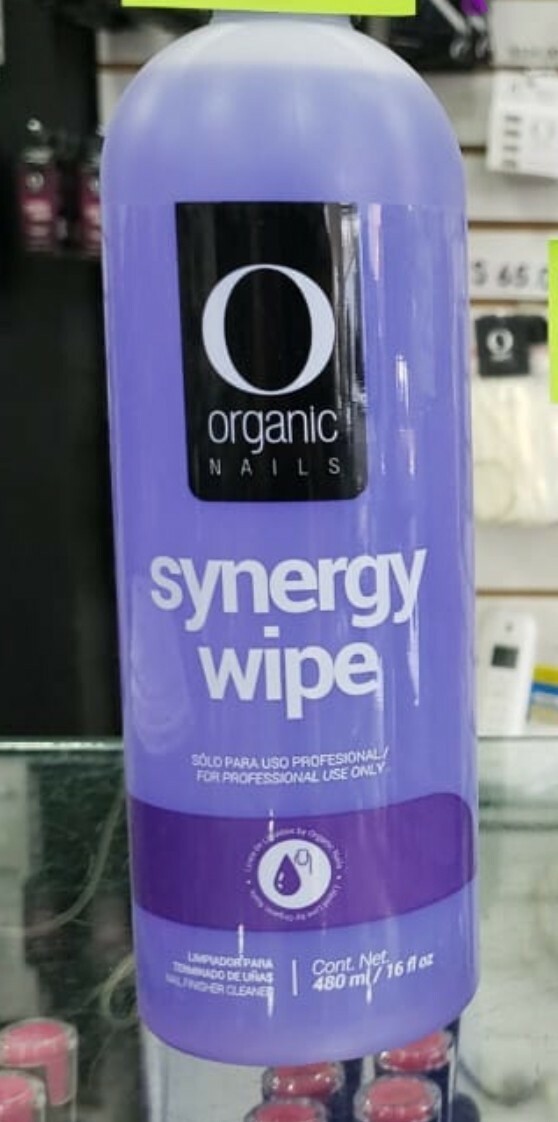 Organic Nails Synergy Wipe Limpiador de Uñas 480 ml 16 oz