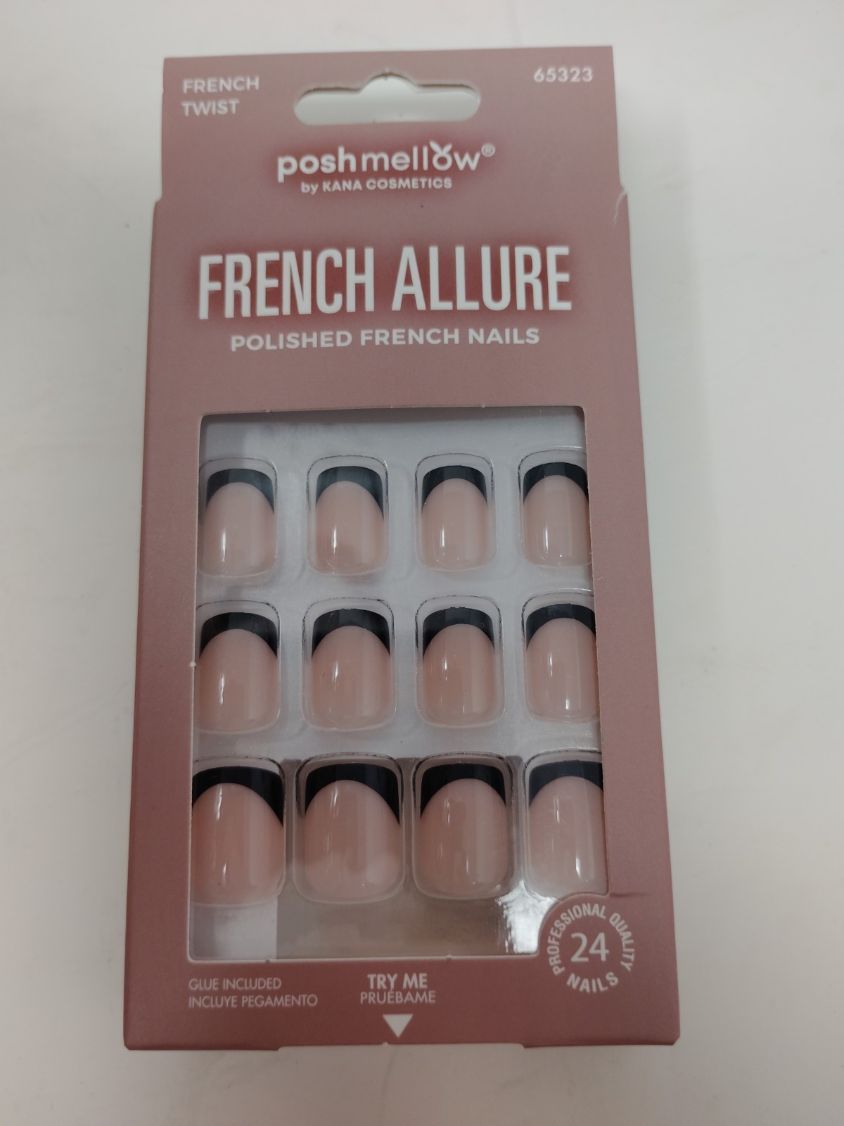Poshmellow Black French Allure Polished French Press On Nails – French Forever