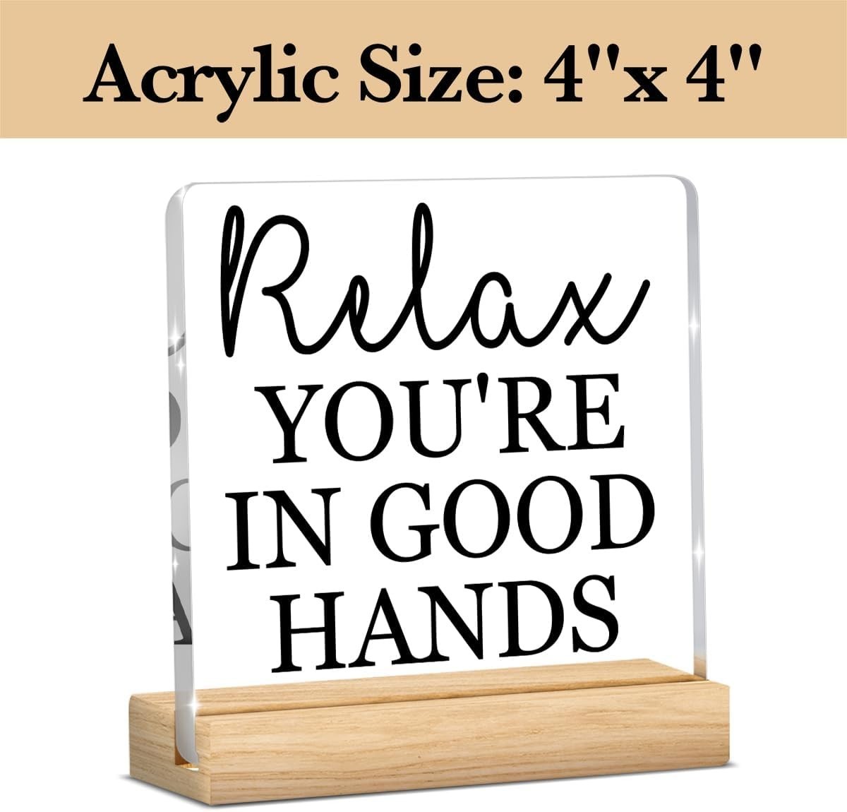 Unique 4×4 Acrylic Inspirational Decor for Home & Salon – Positive Energy Gift