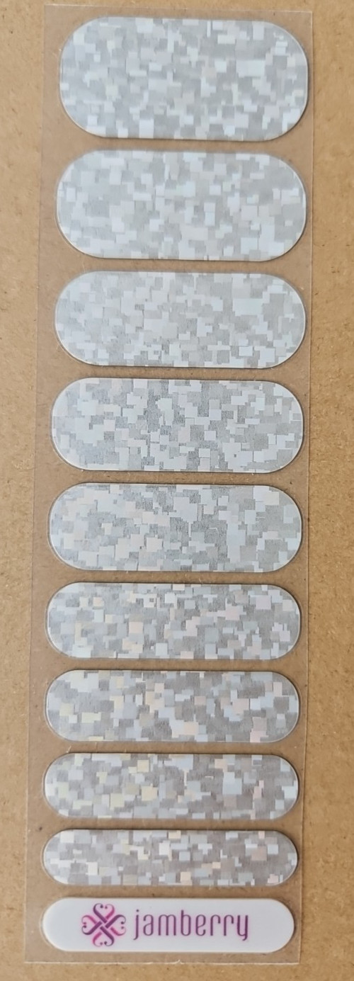 JAMBERRY HOLOGRAPHIC TBT HALF SHEET NAIL WRAP RETIRED AUGUST 2015