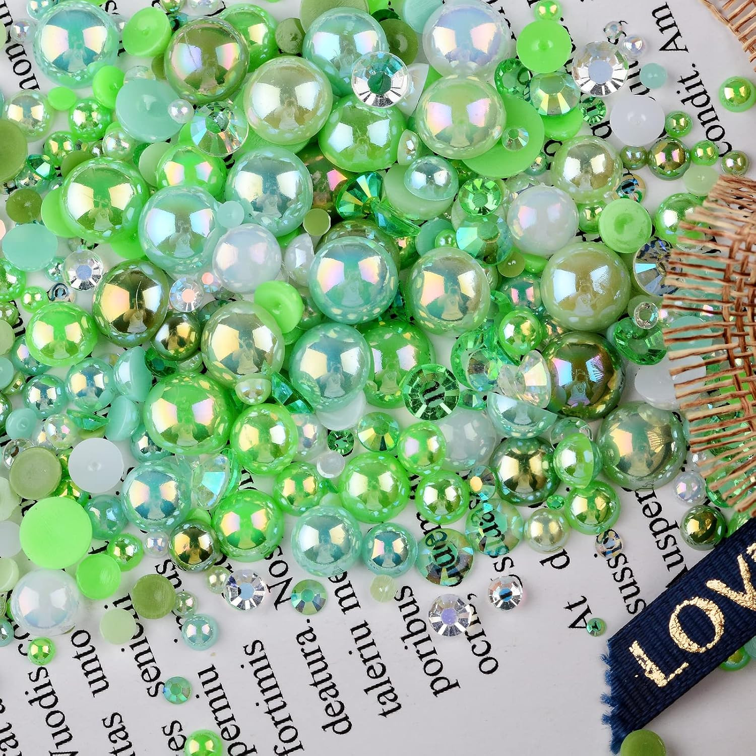 3900+ Pcs Rhinestones and Pearls Kit, 2-10Mm Flatback Gems for Nail Art, Tumbler