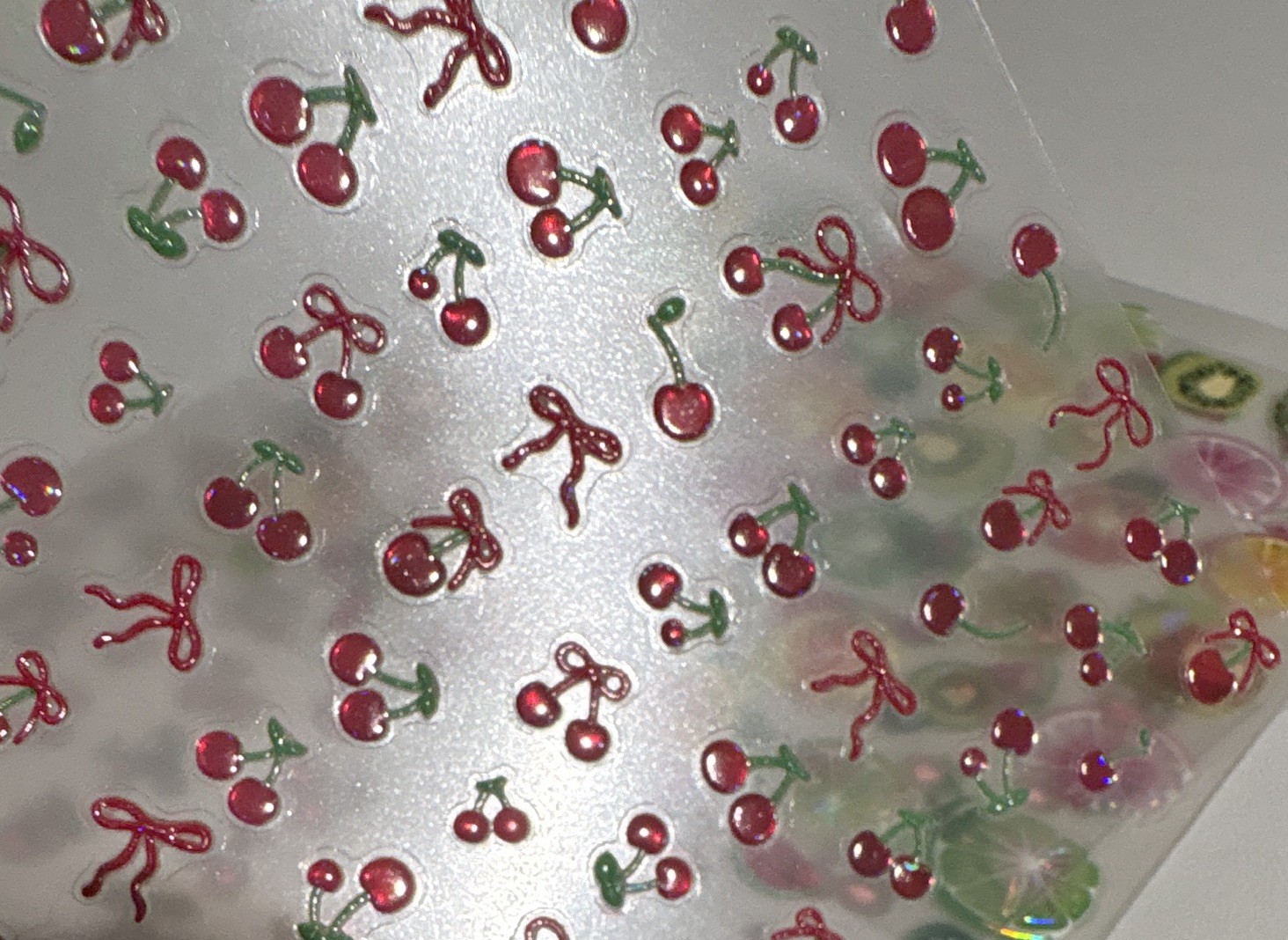 3D Self-Adhesive Fruit Nail Art Sticker Sheets& 3 D Multicolor Mixed Shapes