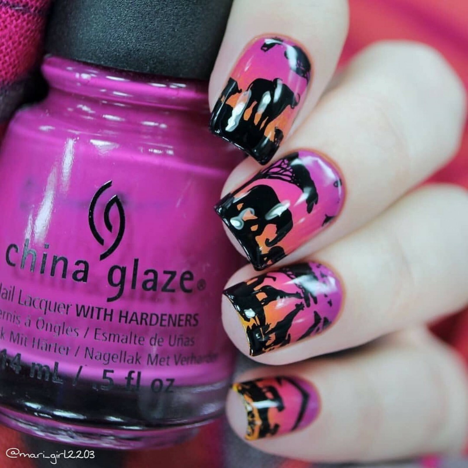 B040 Safari Ride Stamping Plate For Stamped Nail Art Design