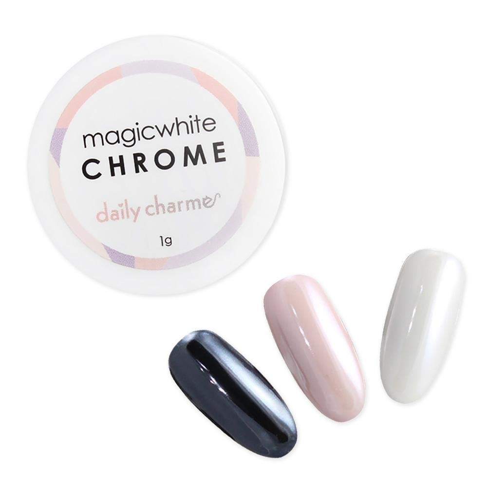 Magic White Nail Chrome Powder 1g – Pearlescent Glazed Donut Nail Art DIY Manicu