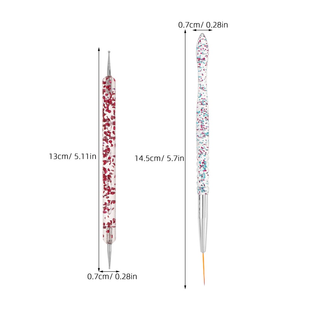 10 Pcs Nail Point Graffiti Dotting Pen Double End Double-ended Liner