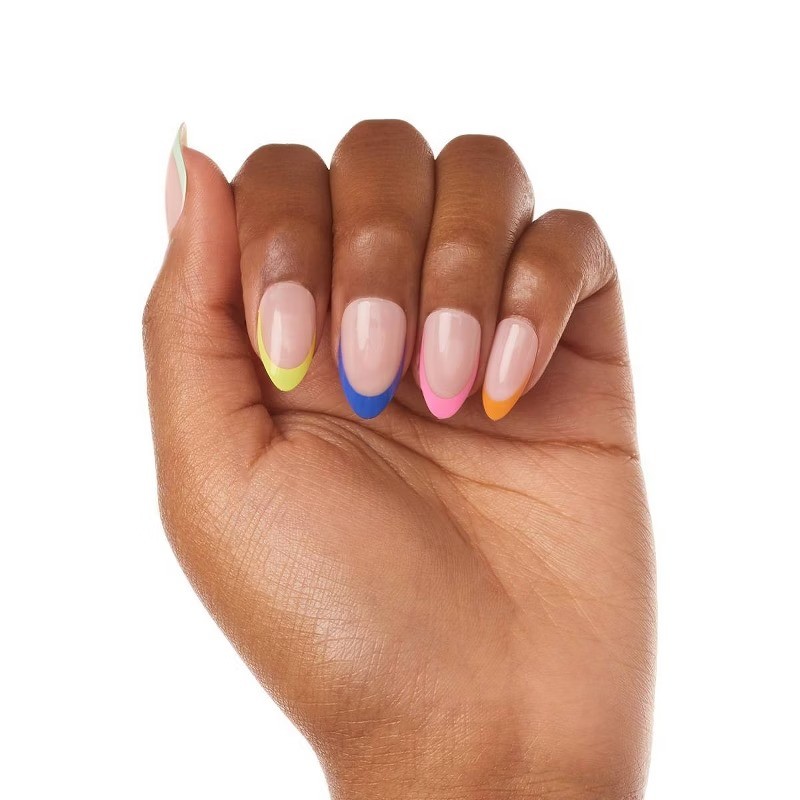 Press-On Women’s Fake Nails Sprinkles 30ct Almond Gloss French Glamnetic