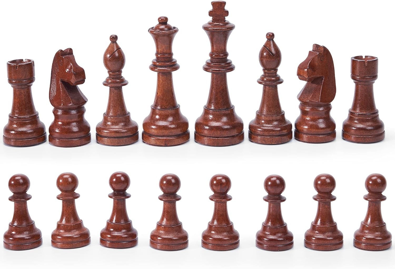 Vamslove Wooden Chess Pieces Large 4.5” King Set of 32 Luxury Staunton Wood…