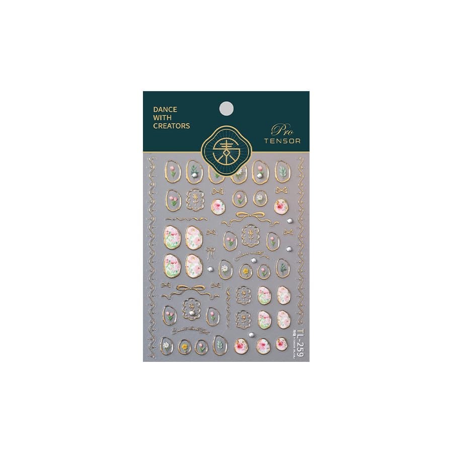 Spring Nail Stickers 5D Embossed Flower Nail Dedals for Designs-stickers11