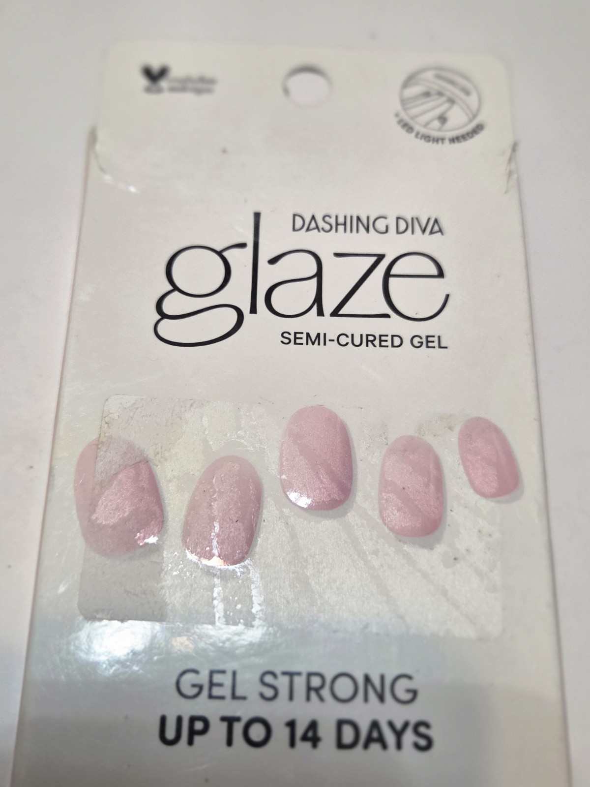 Dashing Diva Glaze Semi-Cured Gel Nail Strips – Lovely Pink – NEW