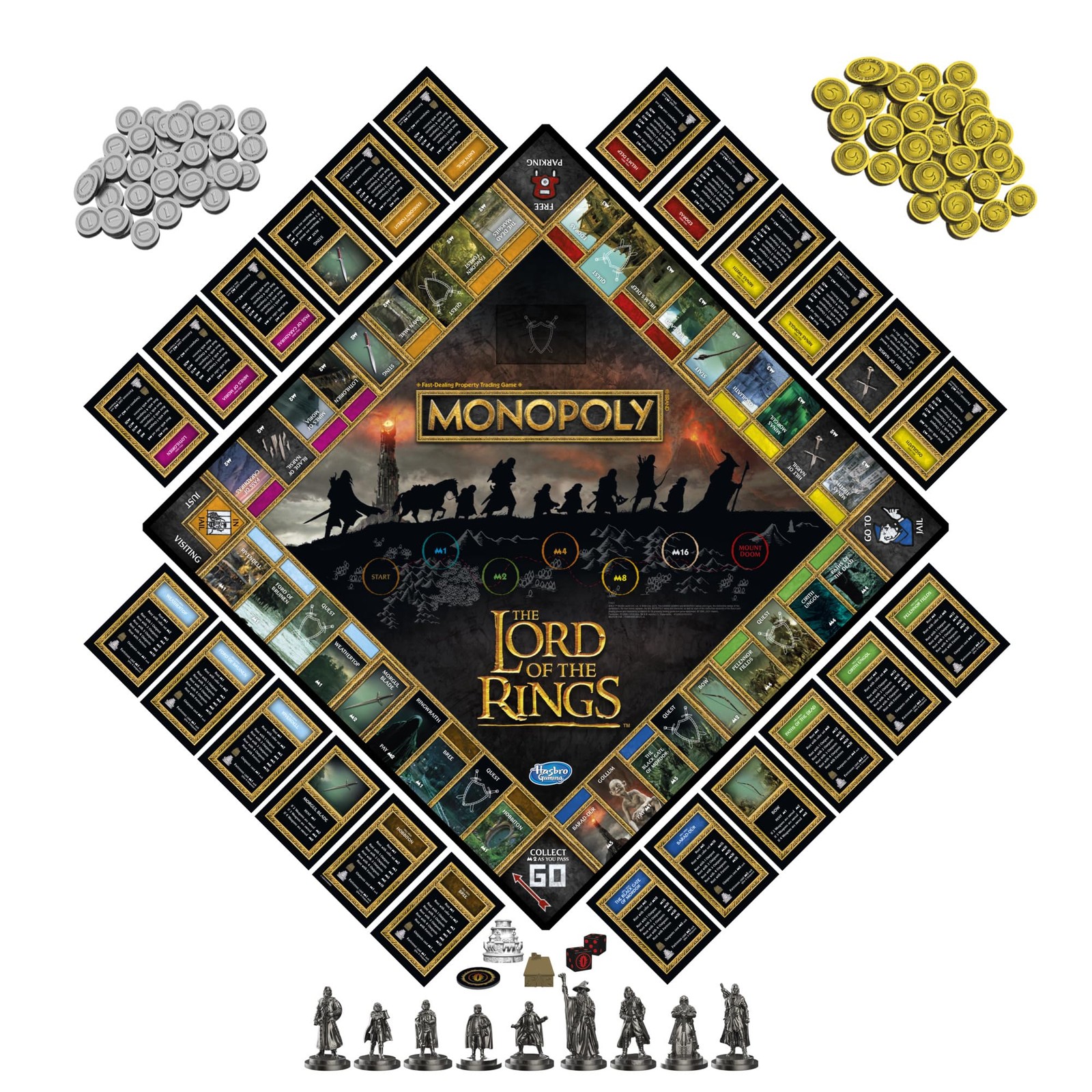 Hasbro Gaming Monopoly: The Small, Orange, Yellow, Red, Green, Blue, Purple