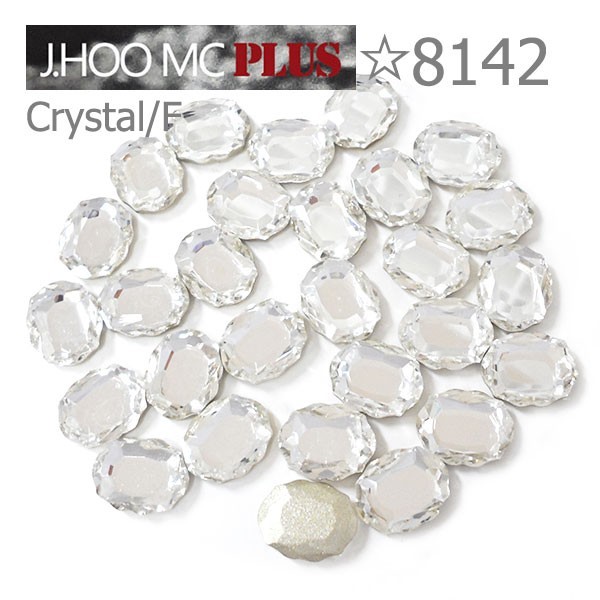 J.HOO Crystal 8142 Baroque Mirror V-Cut Fancy Rhinestones 10x8mm Nail Art (8pcs)